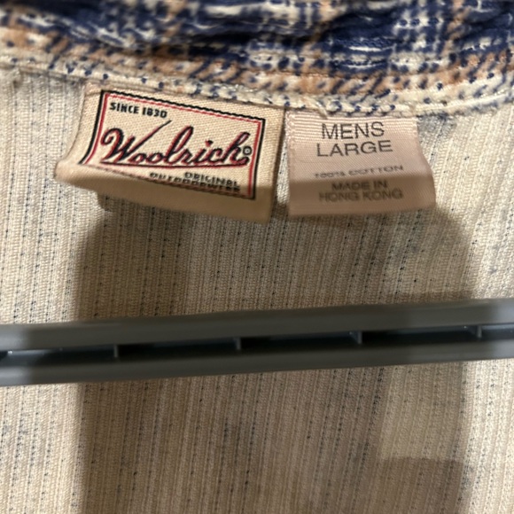 Woolrich Blue and Tan Plaid Casual Shirt - Picture 4 of 4